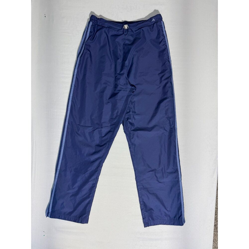 Vintage Adidas Y2K Blue Nylon Track Pants | Size X-Large